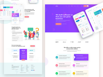 SaaS Software Landing Page agency agency branding corporate branding dashboard ui data analytics landing page landing page ui minimal mobile app portfolio design product landing page saas app saas design saas landing page saas website travel app typography web app webdesign website