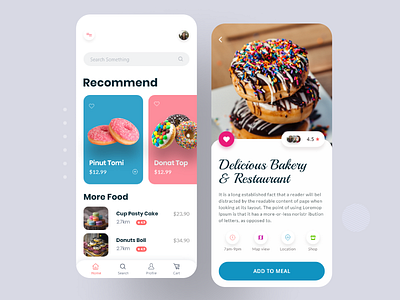 Donuts App Ui by Saiful Islam for CreativePeoples on Dribbble