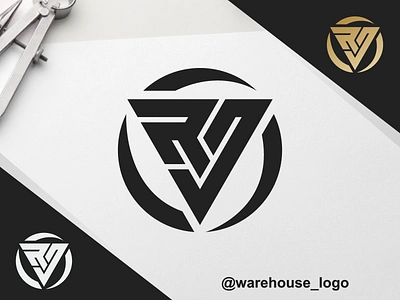 rv logo branding brandmark design designispiration font graphicdesigner icon identity illustration initials r rv triangels v