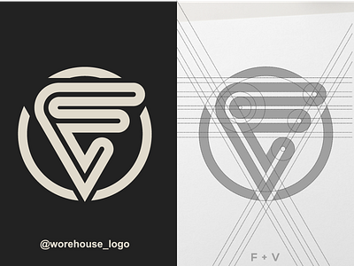 fv logo idea abstract branding brandmark design designispiration f fi font graphicdesigner i icon identity illustration initials triangle