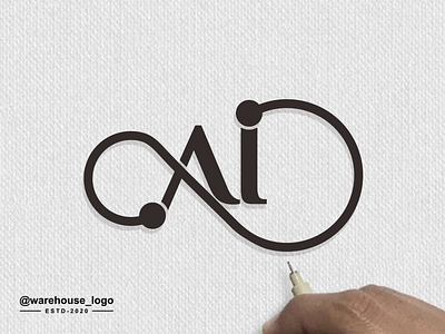 ai logo idea a ai awesome brand identity branding brandmark design designispiration font graphicdesigner i ia icon identity illustration initials logo logoawesome monogram symbol