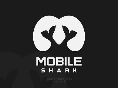 mobile shark logo abstract awesome brand identity branding brandmark company design designispiration font graphicdesigner icon identity illustration initials m mobile shark simple symbol water
