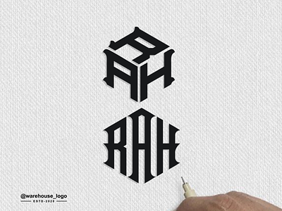 rah logo a abstract ah brand identity branding brandmark design designispiration font graphicdesigner h icon identity illustration initials logo r ra rah rh