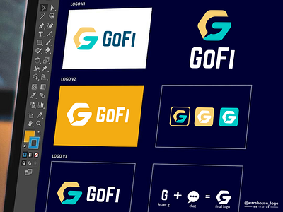 gofi logo abstract awesome brand identity branding brandmark chat company design designispiration dribbble font g gofi graphicdesigner icon identity illustration initials monogram symbol