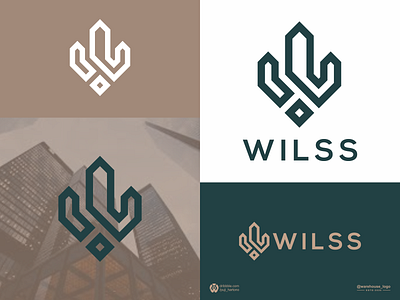 w monogram logo design