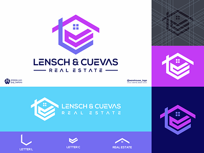 lc real estate logo template