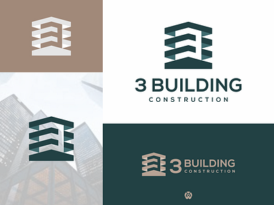 3 bulding contruction logo template