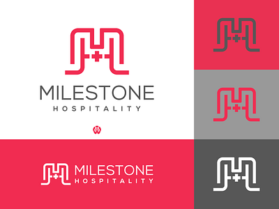 mh + hospital logo design tempalte