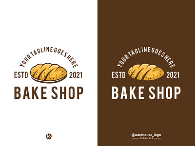 bake shop logo design template