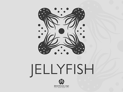 jellyfish logo design awesome awesome logo branding brandmark clothing company design designispiration font graphicdesigner icon identity illustration initials jelly jelly fish jellyfish logo logo design water