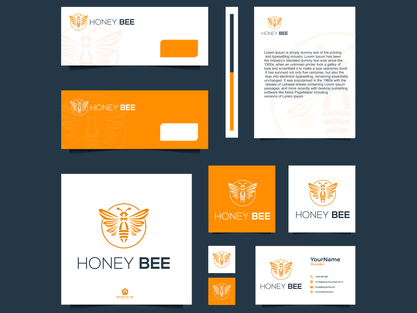 Honey Bee Logo Design Free Download