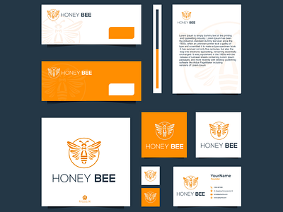 honey BEE logo design template