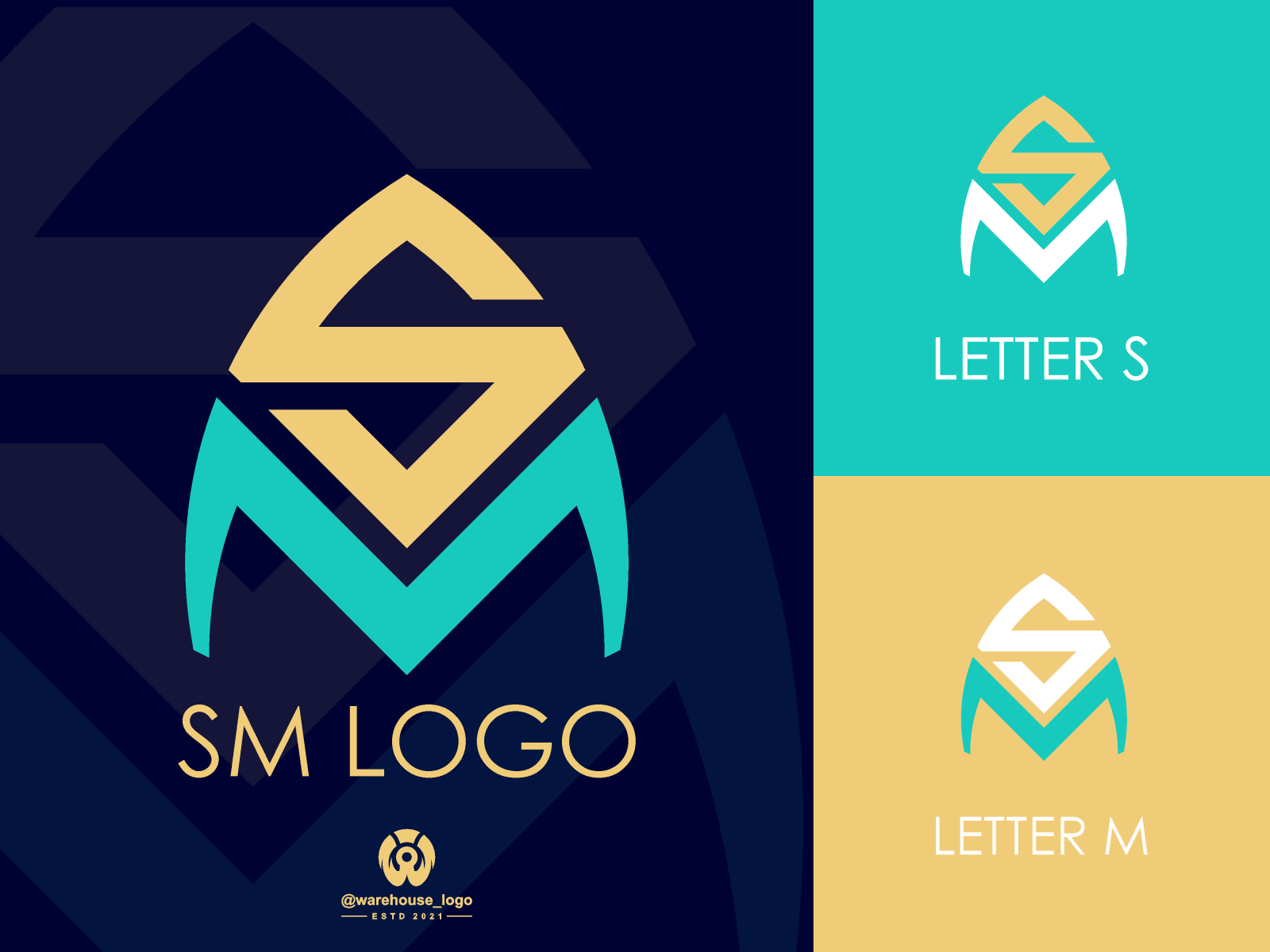 SM S M White Letter Logo Design With Black Square Vector Illustration  Template. Royalty Free SVG, Cliparts, Vectors, and Stock Illustration.  Image 75160820.