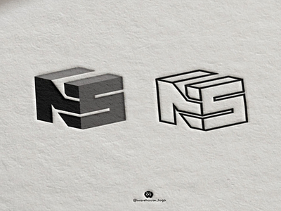 NS logo design template by warehouse_logo on Dribbble