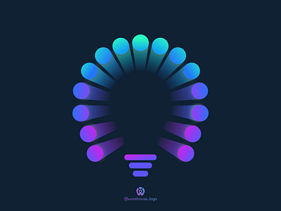 lamp abstrack logo design template