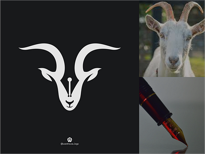 goat + pen logo ideas