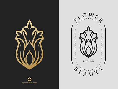 flowers classic logo design