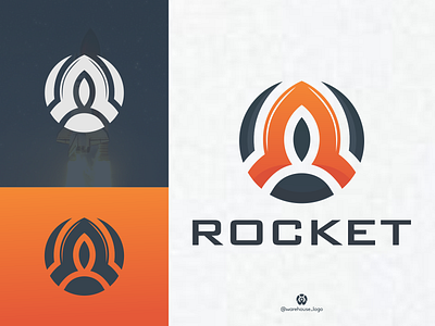 awesome rocket logo type