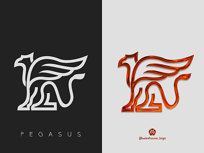 PEGASUS animals branding brandmark design designispiration graphicdesigner icon identity illustration logo logoawesome logodesigns logoinspirations logos logotype pegasus simple