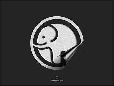 elephant paper abstrack branding brandmark design designispiration elephant graphicdesigner icon identity illustration logo logoinspirationsbranding paper simple sticer