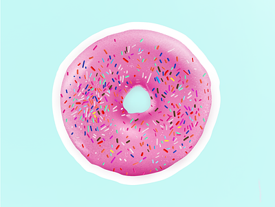Holographic Donut Sticker
