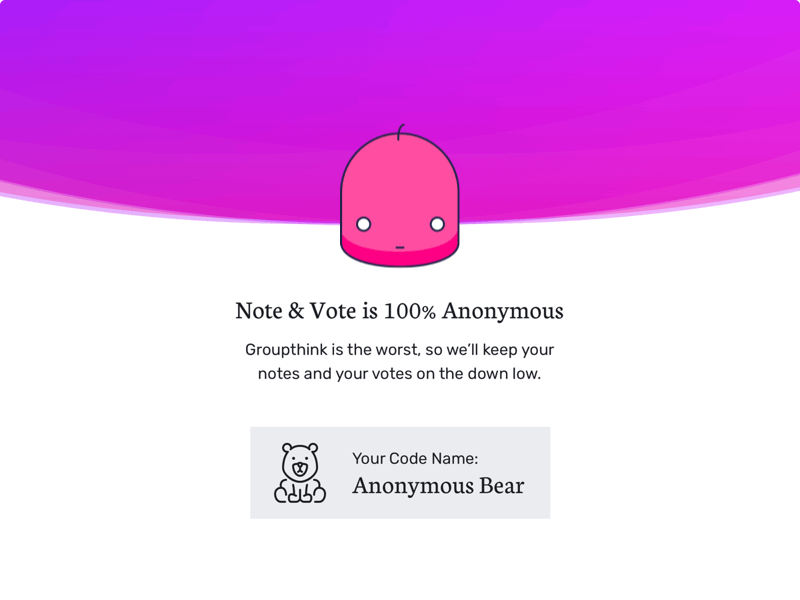 Note And Vote Loader animation anonymous gradient illustration incognito loader noteandvote playful web app