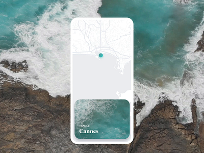 Travel App animation beach design map mobile mobile app mobile ui motion motion design travel ui video waves