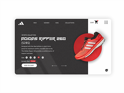 Proposed ui design for adidas website by Isaac Zara on Dribbble