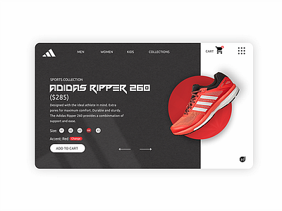 Proposed ui design for adidas website brand design design illustration typography ui