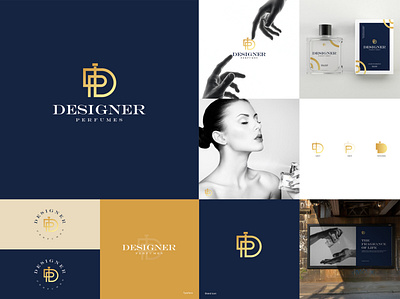 Designer Perfume — Brand Identity brand design brand identity branding color palette design dp logo graphic design icon logo illustration logo perfume brand perfume logo typography typography logo