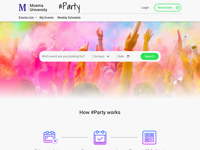 #Party - Landing Page branding design flat illustration landing page landing page design logo ui ux web website