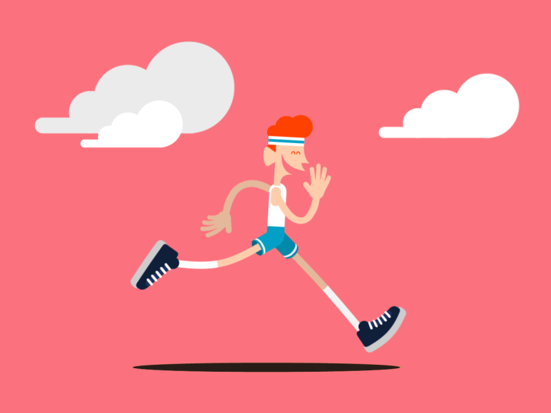 Just Run aftereffects animation gif illustration loop motiongraphic running running cycle