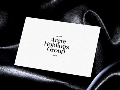 Arete Holdings Group Logo & Business Card brand design branding logo logodesign
