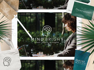 Logo Design Mindbright by Simply Whyte Design brand design brand identity branding branding design graphic design logo design logo design branding