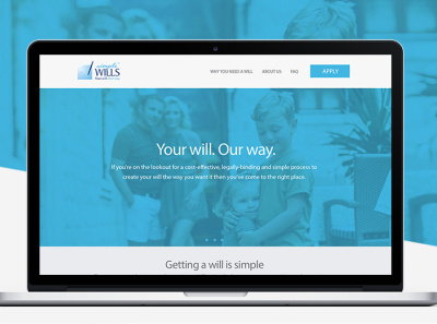 Squarespace web design for Simple Wills by Simply Whyte Design