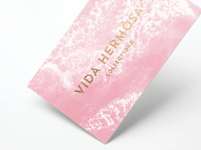 Business card design for Vida Hermosa by Simply Whyte Design business card business card design design foil design graphic design pink design