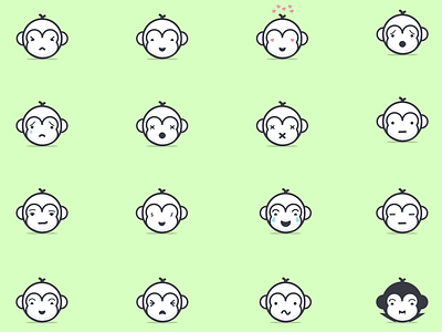 Monkey Faces animal animals faces icons monkey monkeys