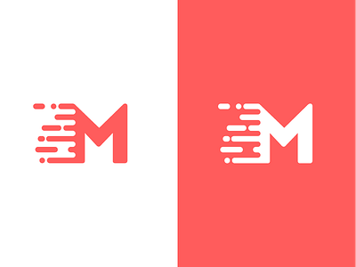 My mark branding design graphic icon identity logo m mark monogram personal red