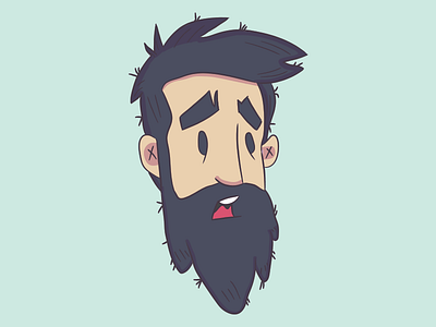 Illustration 🚀 Scared Beard character colorful design doodle drawing freelance illustration illustrator style vector