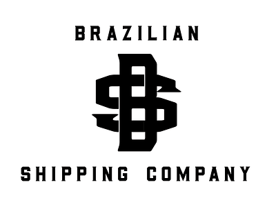 Brazilian Shipping Company branding flat font identity letters logo logotype simple type