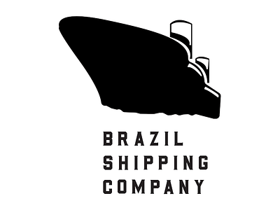 Brazil Shipping Company branding cargo cargo ship flat font identity letters logo logotype ship simple type