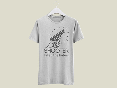 Shooter Killed The Haters branding design fashion graphic design illustration logo modern art t shirt design type art vector