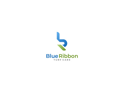 Blue Ribbon - Turf Care blue branding combination design gradient green identity letter logo vector