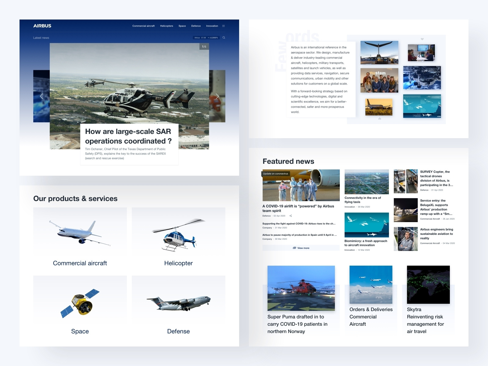 Airbus website landing page concept by Keshav Kishore on Dribbble