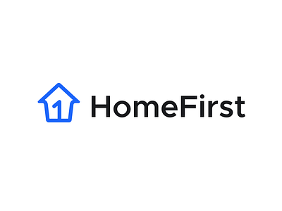 HomeFirst logomark branding dailylogo design logo logo design minimal typography