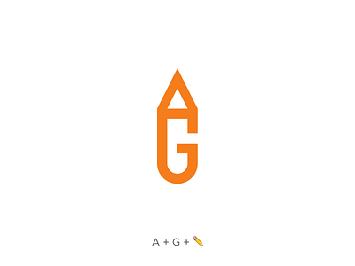 A+G Monogram branding graphic design logo monogram negative space