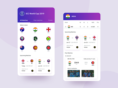 Sports App UI by Keshav Kishore on Dribbble