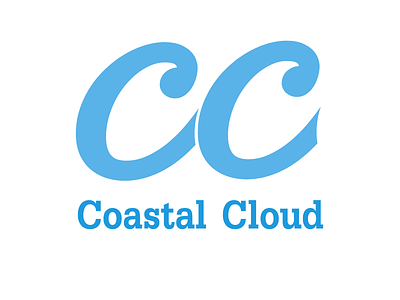 Coastal Cloud Logo cloud computing computer digital it logo modern technology welogodesigner