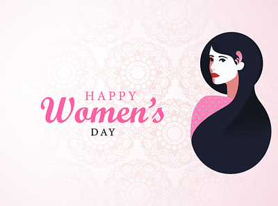 Happy Women's Day app brand branding clean design identity logo type ui vector