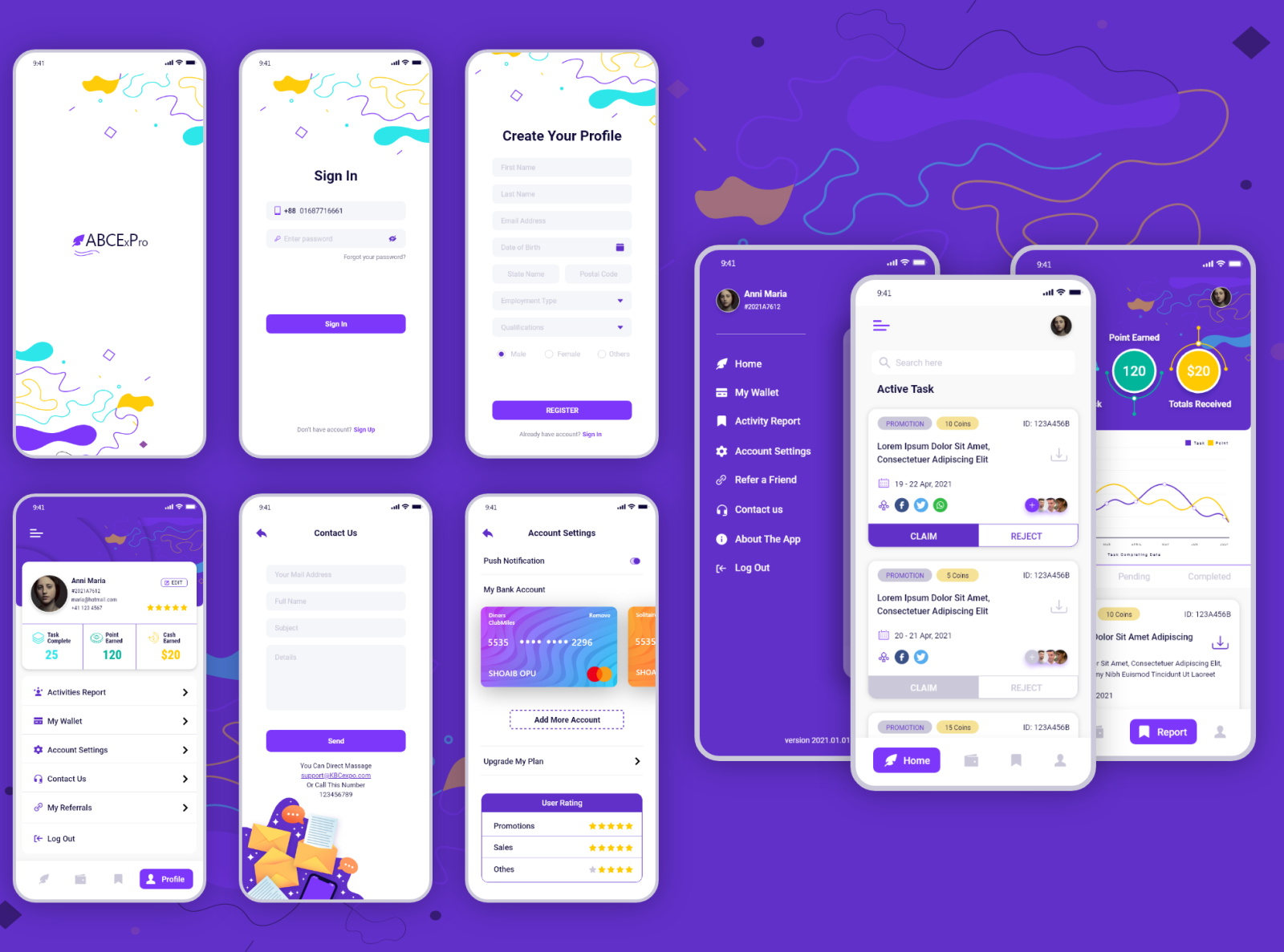 Mobile App Design by Shoaib Hossain Opu on Dribbble